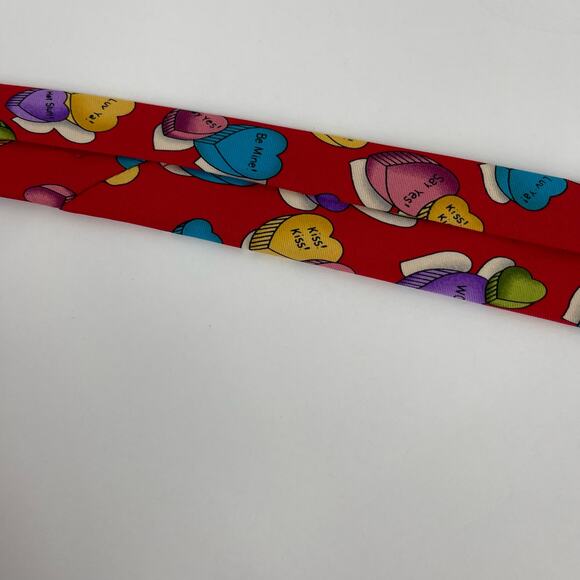 Sweetarts Valentine's Candy Heart Tie Red Blue Purple Love - Picture 16 of 16